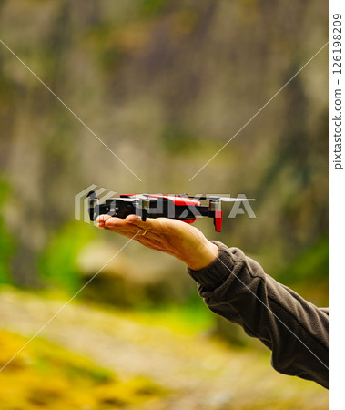 Start the drone, launching from hand Start the drone, launching from hand 126198209