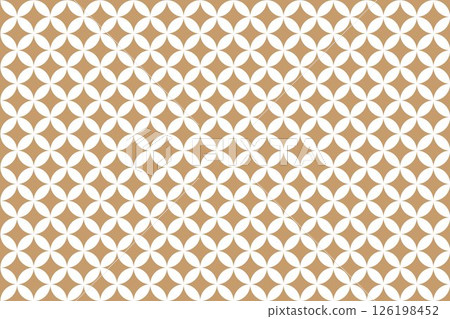 Japanese pattern, Shippo pattern, beige ochre, light brown maroon, simple illustration background 126198452