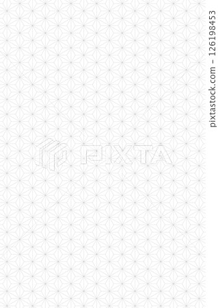 Simple gray Japanese pattern Gray and white line hemp leaf pattern Illustration material background 126198453