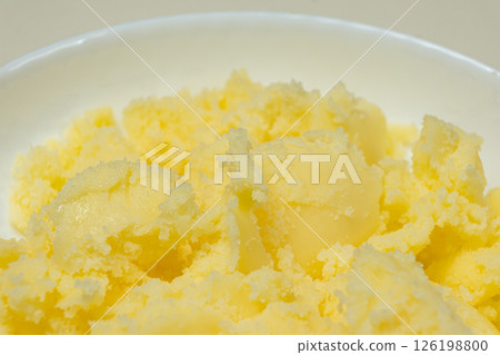Macro Texture of Traditional Ghee Butter 126198800