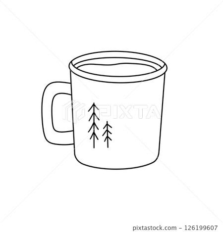 A mug with trees on it 126199607