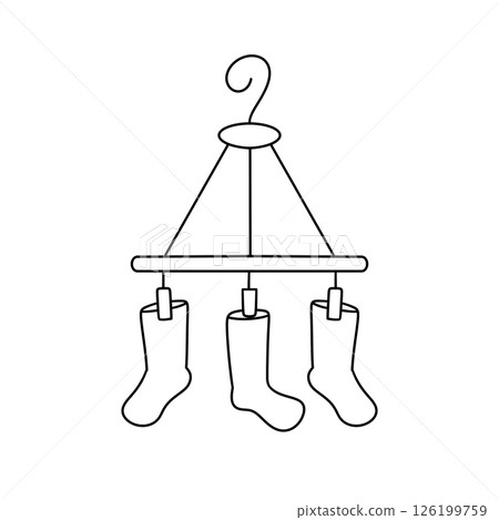 The socks are all different colors and sizes 126199759