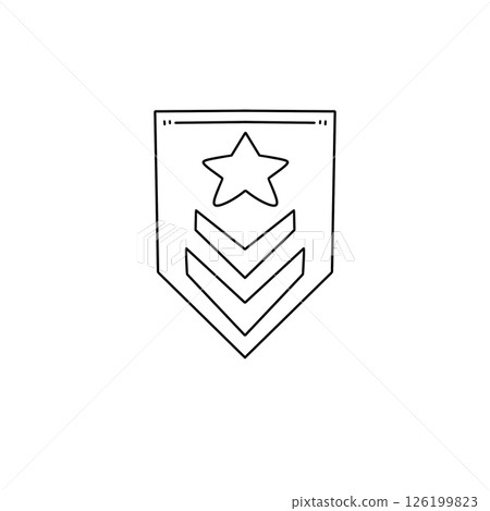 A star and stripes on a white background 126199823