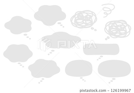 Worries, dissatisfaction, thoughts, mumbling speech bubble Worries, dissatisfaction, thoughts, mumbling speech bubble 126199967