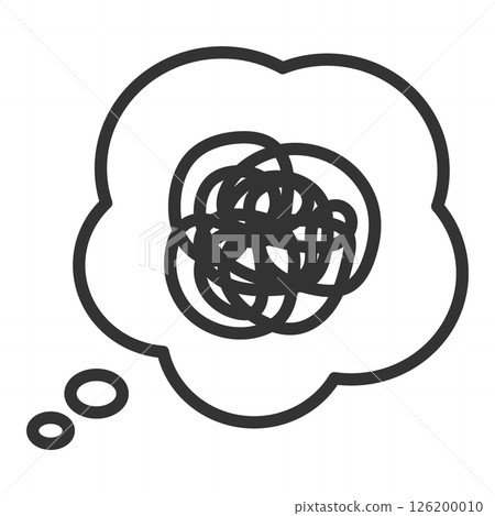 Worries, dissatisfaction, thoughts, mumbling speech bubble Worries, dissatisfaction, thoughts, mumbling speech bubble 126200010