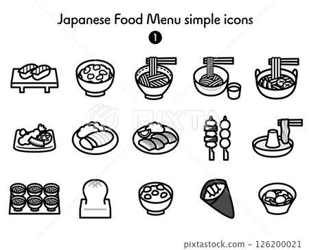 簡單圖示日本料理菜單 126200021