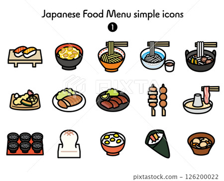 簡單圖示日本料理菜單 126200022