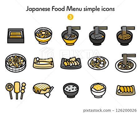簡單圖示日本料理菜單 126200026