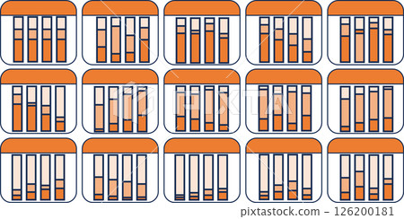 Bar graph graphic material illustration 126200181