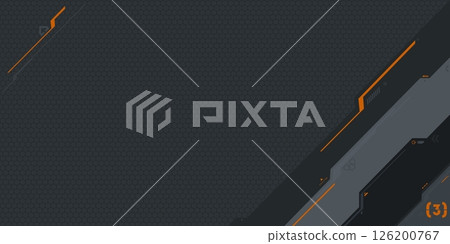 Trendy Carbon Dark Abstract Mecha Gundam Metaverse Tech Futuristic Cyber Gaming Geometric Background 126200767