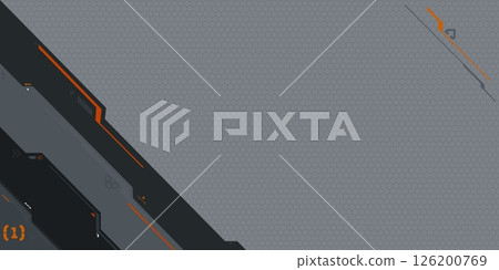 Cool Carbon Grey Abstract Mecha Gundam Metaverse Tech Futuristic Cyber Gaming Geometric Background 126200769
