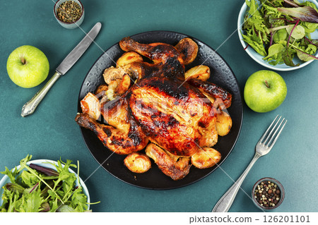 Whole baked chicken. Whole baked chicken. 126201101