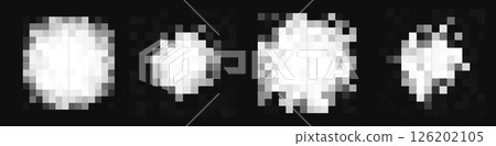 Pixelated Censorship Effects for Explicit Content Blocking and Media Anonymity. Vector Illustration. 126202105