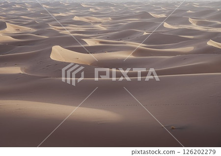 Sandy formation of Erg Chigaga dune at Sahara desert in southeastern MOROCCO Sandy formation of Erg Chigaga dune at Sahara desert in southeastern MOROCCO 126202279