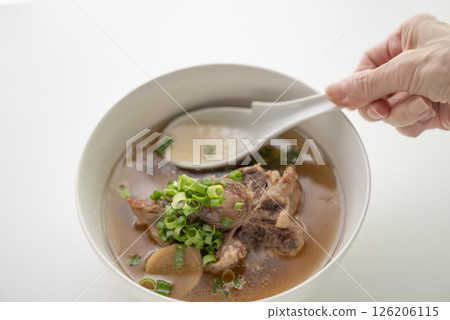 Beef tail soup 126206115