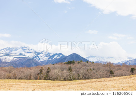 The Shiretoko mountains as seen from the Furepe Falls Observatory 126206502