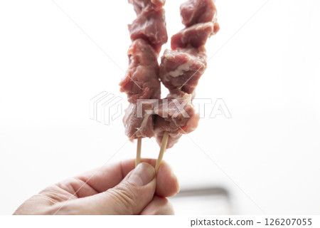 手持烤肉串 手持烤肉串 126207055