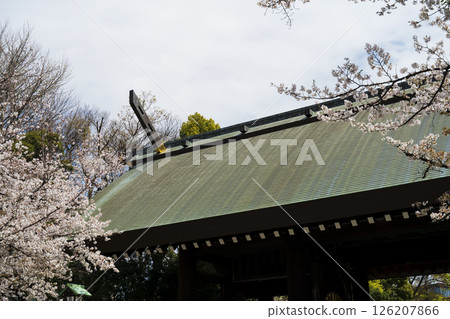 The gate of Yasukuni Shrine. Shinmon Gate. Tokyo. The gate of Yasukuni Shrine. Shinmon Gate. Tokyo. 126207866
