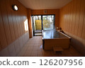 Hot spring, inn, bath, cypress, open-air bath, bathtub, hot water, spout, fruit forest 126207956