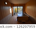 Hot spring, inn, bath, cypress, open-air bath, bathtub, hot water, spout, fruit forest 126207959
