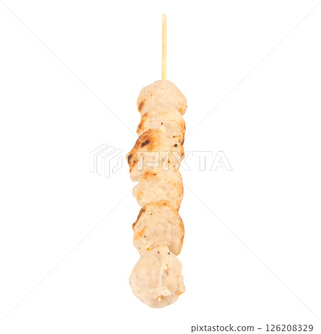 fish balls Grilled isolated on white background fish balls Grilled isolated on white background 126208329