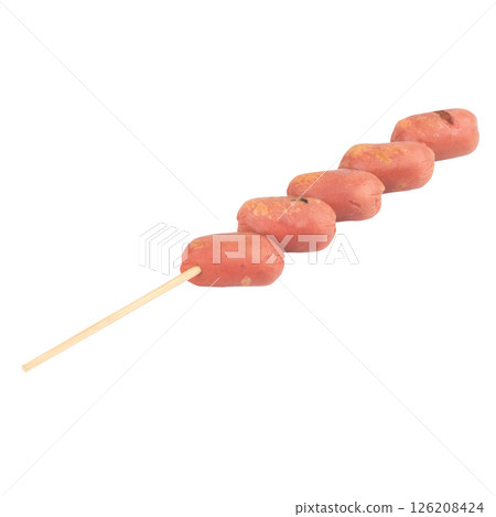 sausage thailand Grilled isolated on white background sausage thailand Grilled isolated on white background 126208424