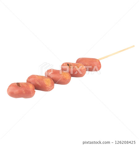 sausage thailand Grilled isolated on white background 126208425