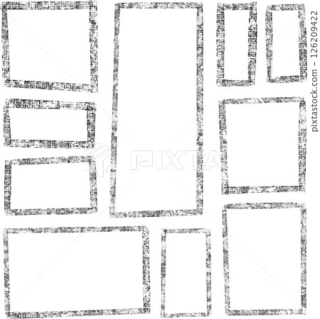 Hand-drawn square monochrome background material 126209422