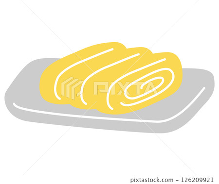 可愛的蛋捲插圖 126209921