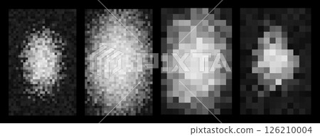 Censorship Pixel Blur Effect on Face, Abstract Censored Portrait in Black and White, Privacy Protection or Digital Identity Concept. Vector Illustration. Censorship Pixel Blur Effect on Face, Abstract Censored Portrait in Black and White, Privacy Protection or Digital Identity Concept. Vector Illustration. 126210004