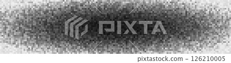 Dark censor blur glitch field. Dense horizontal distortion block mimicking privacy masking, signal noise or data restriction zone. Clean digital overlay. Vector illustration. 126210005