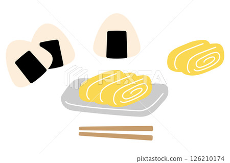 飯糰、玉子燒和筷子一套 飯糰、玉子燒和筷子一套 126210174