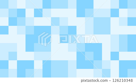 Light blue random square mosaic pattern background 126210348