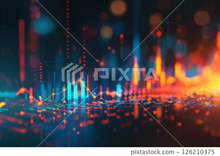 Futuristic Stock Market Chart with Glowing Data or Dynamic Financial Timeline for graphic background Futuristic Stock Market Chart with Glowing Data or Dynamic Financial Timeline for graphic background 126210375