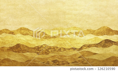 Golden Japanese paper background 126210590