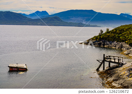 Coastline view from Atlantic Road in Norway 126210672