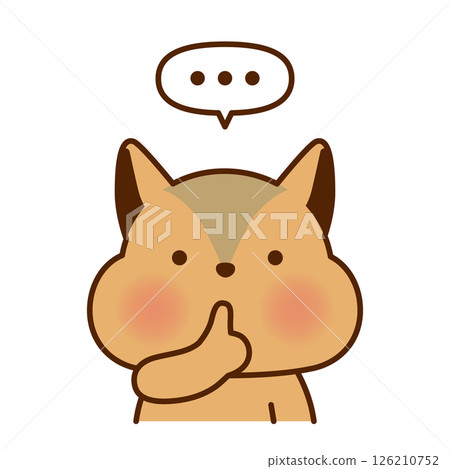 Illustration of a squirrel posing quietly 126210752