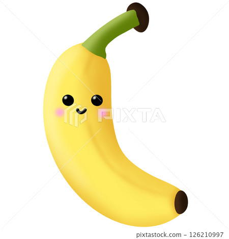 icon sticker realistic design on paper banana 126210997
