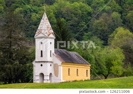 St Gabriels's Church in village of Ribnik, Karlovac County, Croatia, Europe St Gabriels's Church in village of Ribnik, Karlovac County, Croatia, Europe 126211006