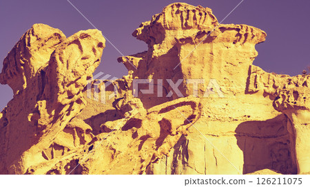 Sandstone formations Bolnuevo, Spain 126211075