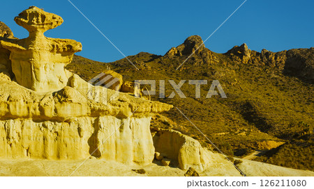 Sandstone formations Bolnuevo, Spain 126211080