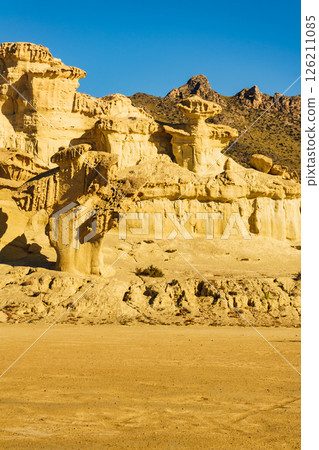Sandstone formations Bolnuevo, Spain 126211085