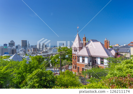 從北野天滿宮眺望神戶北野異人館街週邊的街景 126211174