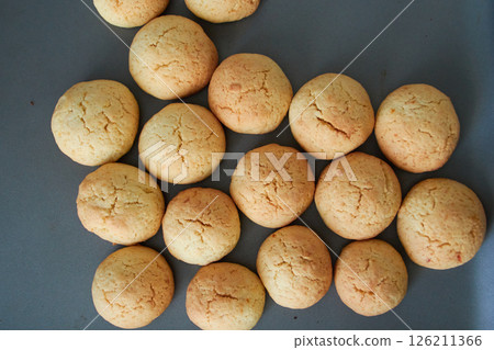 Homemade delicious cookies baked in the oven Homemade delicious cookies baked in the oven 126211366