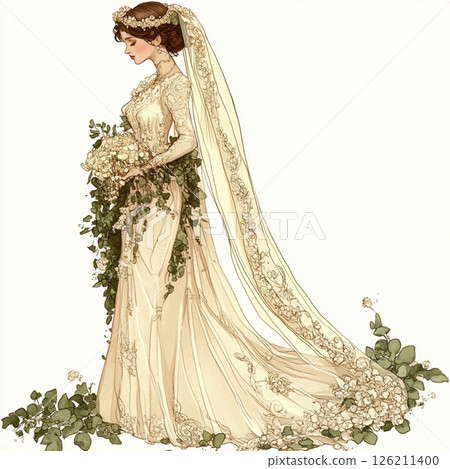 Wedding dress illustration 126211400