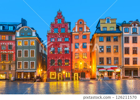 Stockholm, Sweden. Stortorget Square, Glama Stan downtown at twilight hour. Stockholm, Sweden. Stortorget Square, Glama Stan downtown at twilight hour. 126211570
