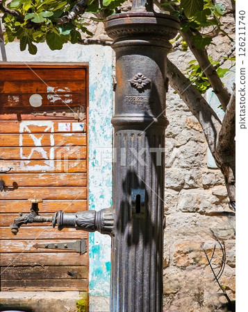 Historic Water Column in the Old Town of Bar, Montenegro 126211740