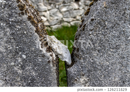 Detail of a stone on a jewish grave, Slovakia Detail of a stone on a jewish grave, Slovakia 126211829