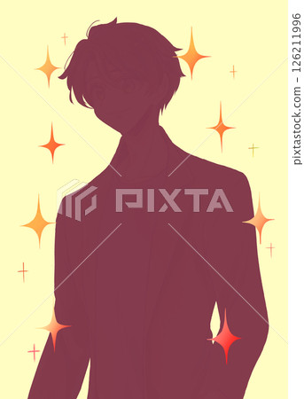 Male glitter silhouette Male glitter silhouette 126211996