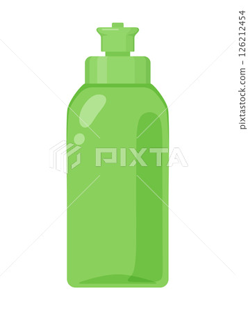 Illustration of a green bottle of dishwashing detergent Illustration of a green bottle of dishwashing detergent 126212454